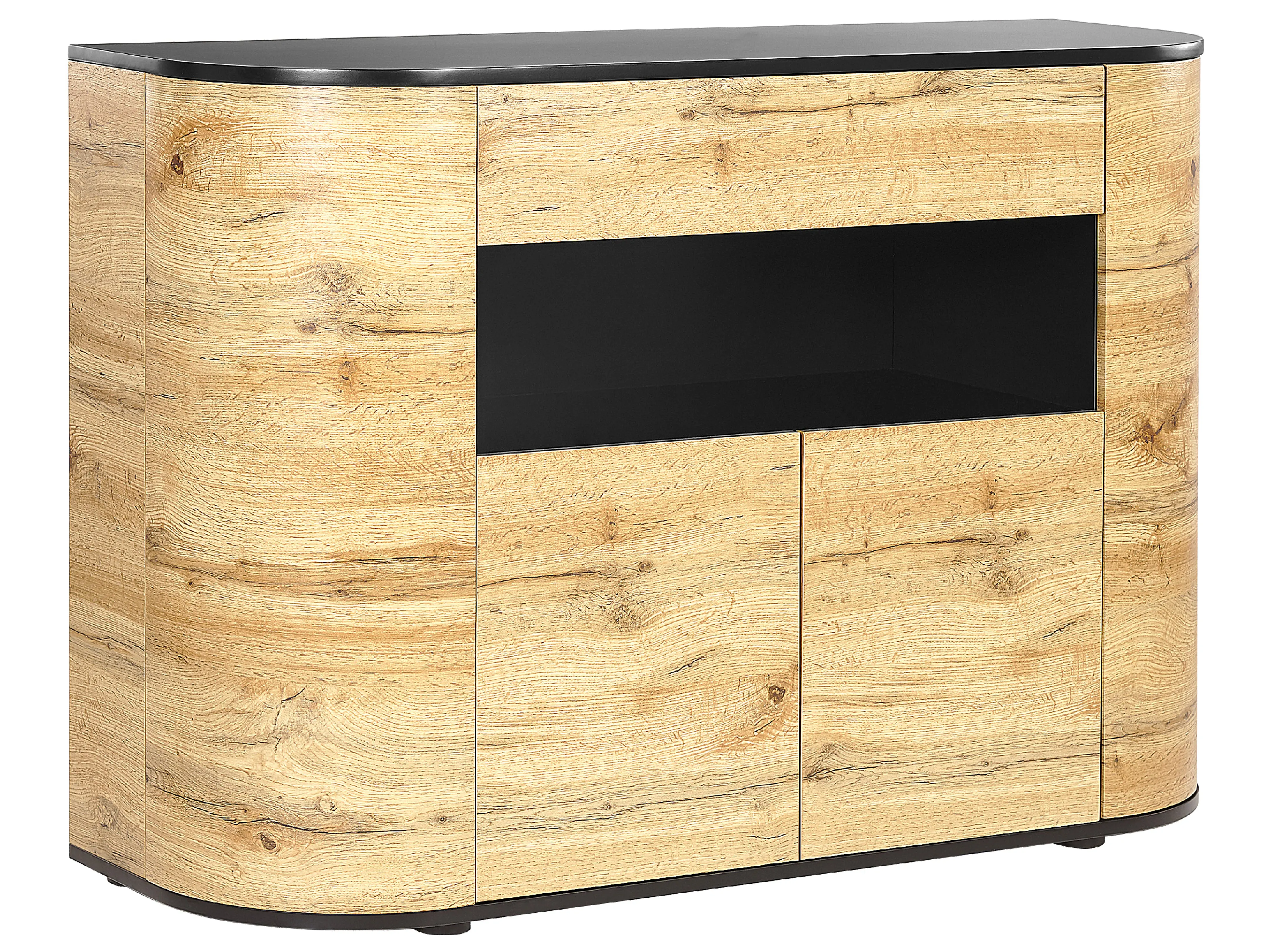 TV Stand JEROME Brown/ Black