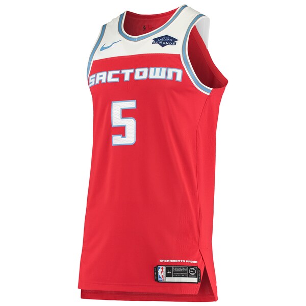 De'Aaron Fox Sacramento Kings Nike Authentic Badge Jersey - City Edition - Red