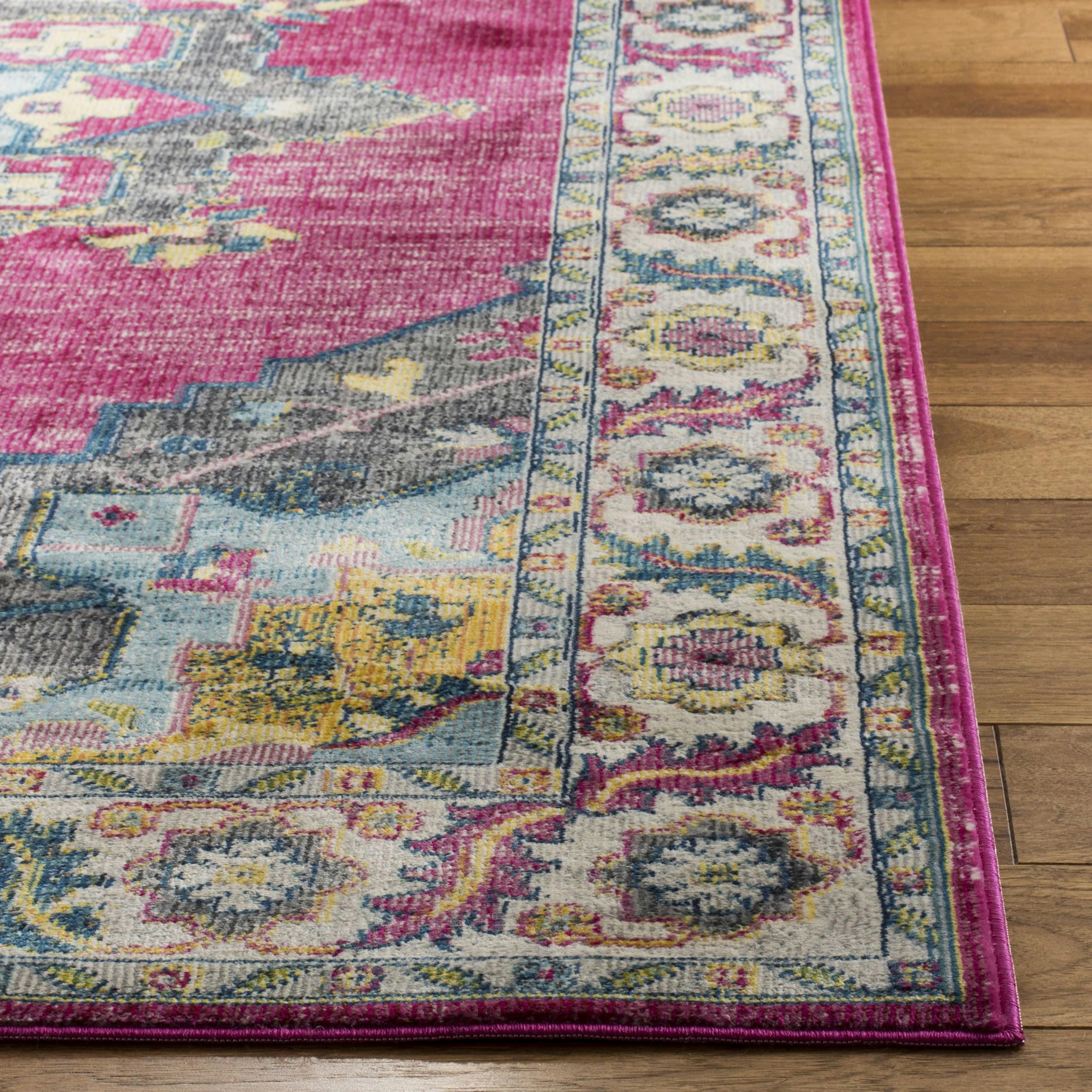 MERLOT - Tapis de salon interieur en fuchsia & multi, 155 x 229 cm