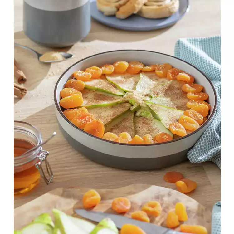 Habitat 24cm Speckle Ceramic Pie Dish - Grey