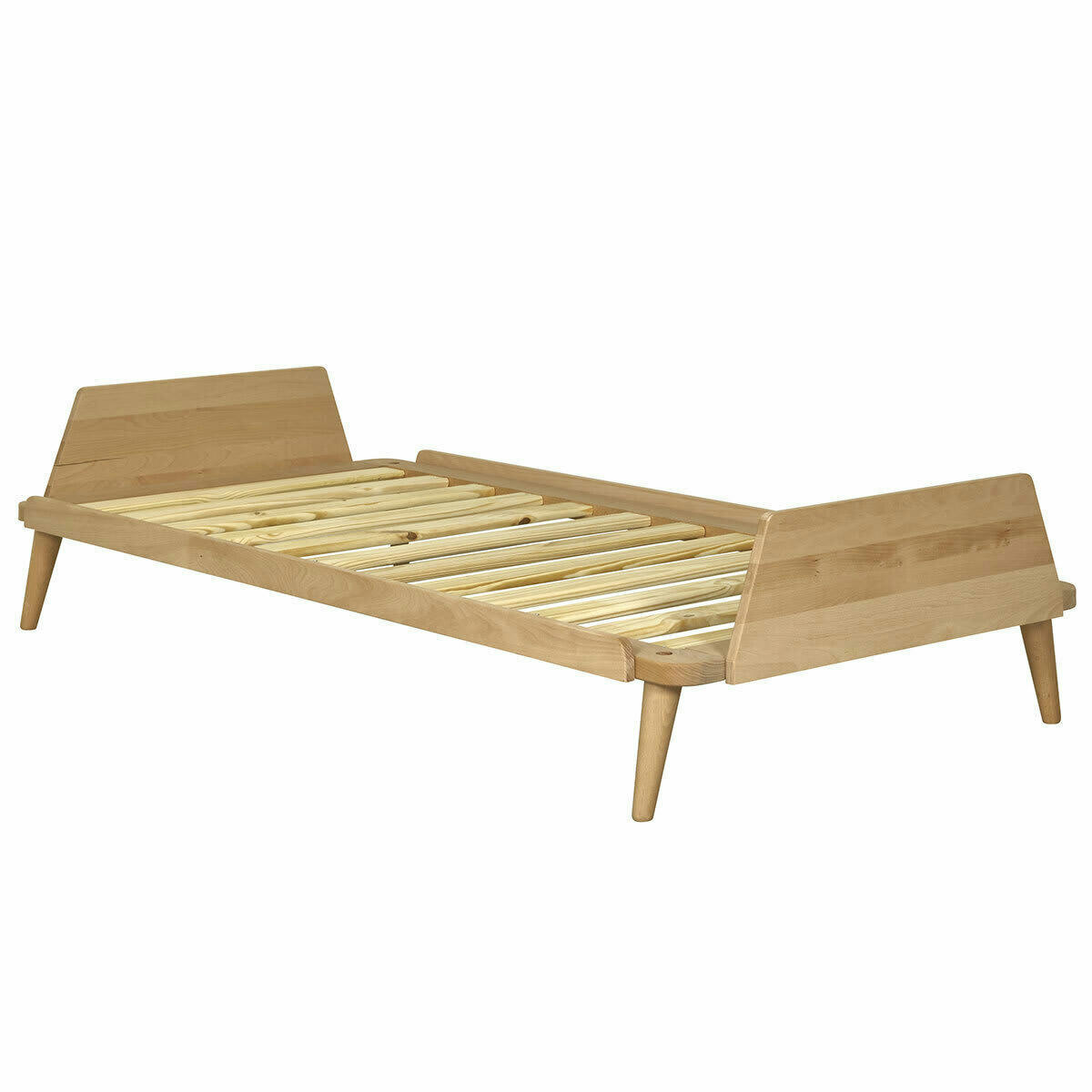 - Pack lit avec matelas 90x190 cm bois massif