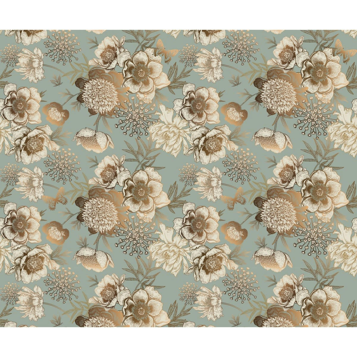 MADELEINE - Papier peint panoramique motif floral Multicolore 336x280cm