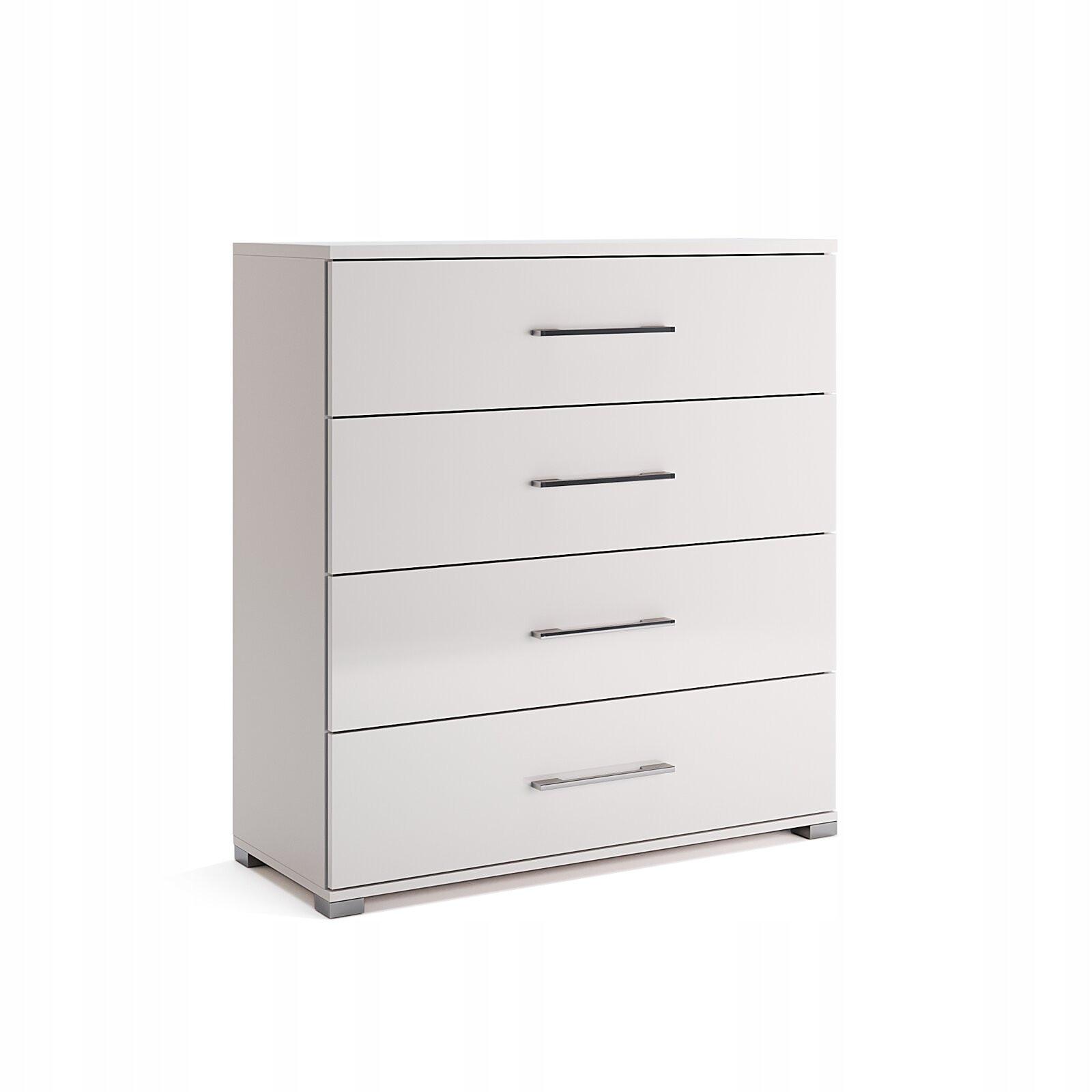 KOMODA Z 4 SZUFLADAMI Flory 100cm biały połysk
