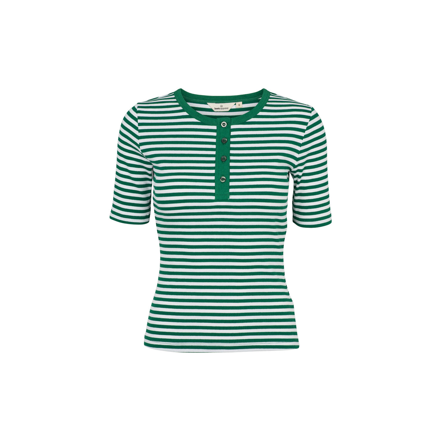 Ludmilla SS Stripe Granddad, abundant green/whisper white