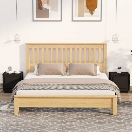 NNEVL Bedside Cabinets 2 pcs Black 44x35x45 cm Engineered Wood