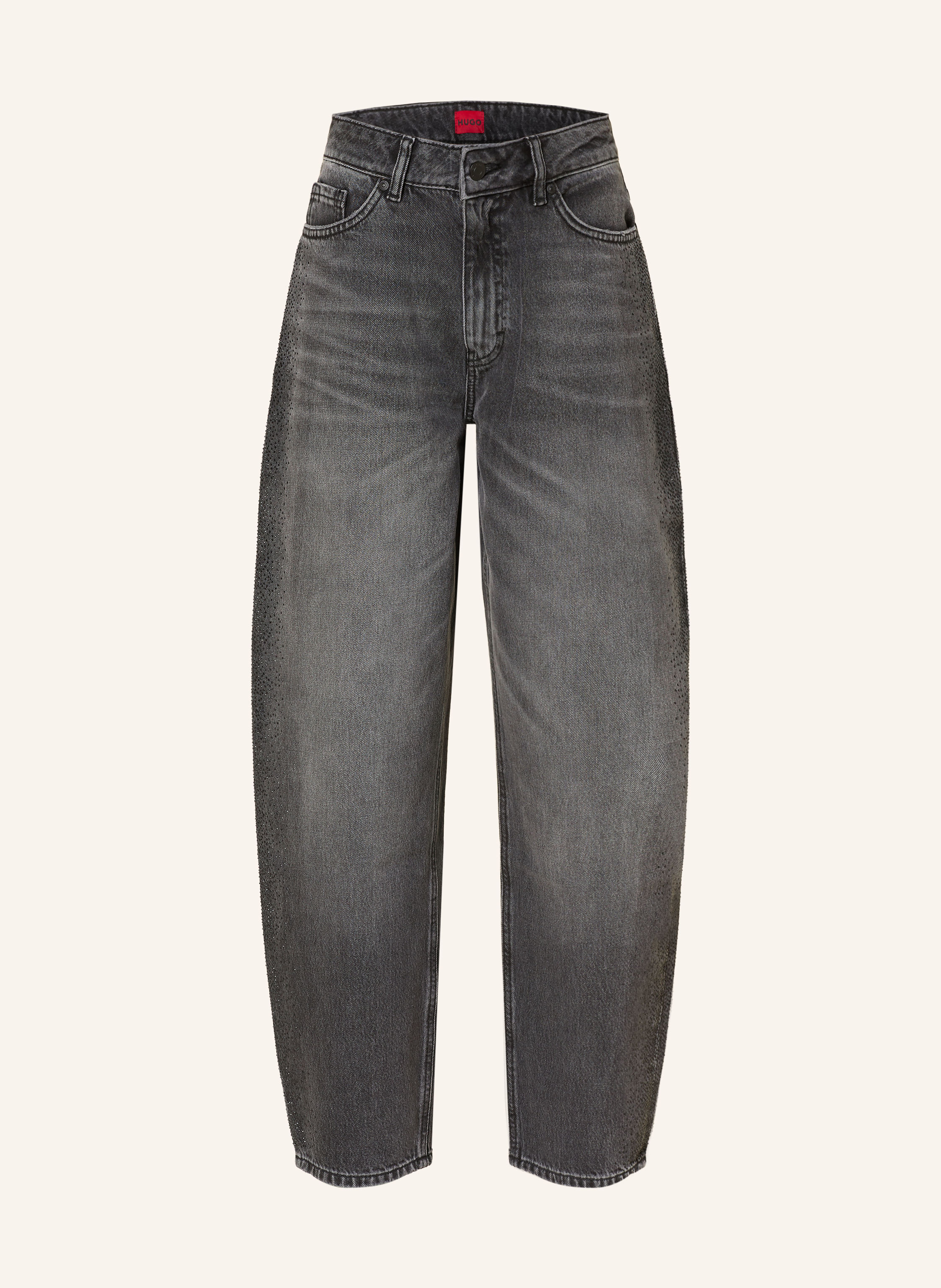 HUGO Barrel Jeans GIMINE mit Schmucksteinen
