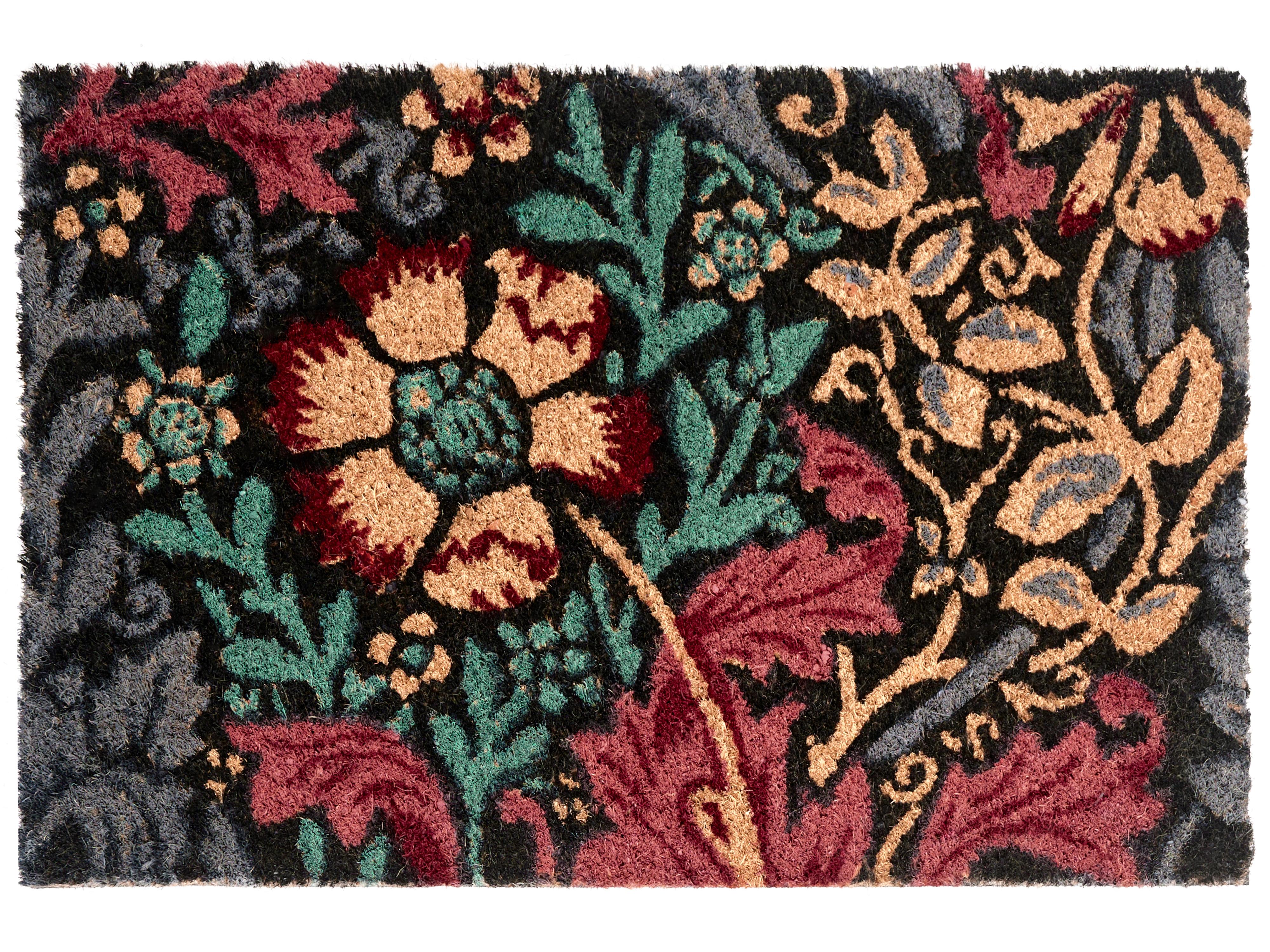 Doormat ILLIAMNA Multicolour 50 x 80 cm Flower Coir