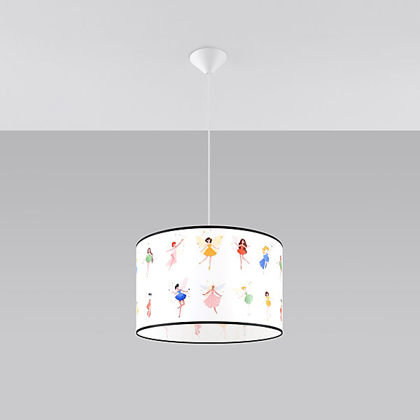 Lampe suspendue en PVC 1 lampes 40x40x95cm Sollux