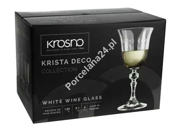 Kpl. kieliszków do wina białego 150 ml (6 szt) Krosno - Krista DECO 6030