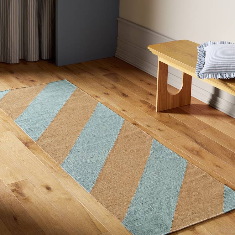 Habitat Archive Diagonal Stripe Flatweave Runner - 66x200cm
