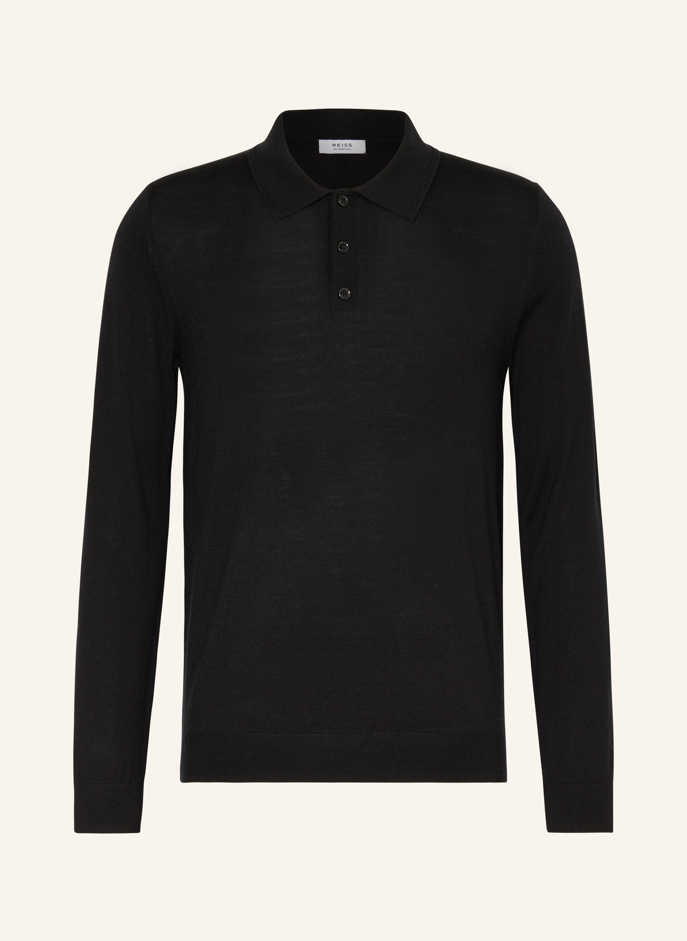 REISS Strick-Poloshirt TRAFFORD aus Merinowolle