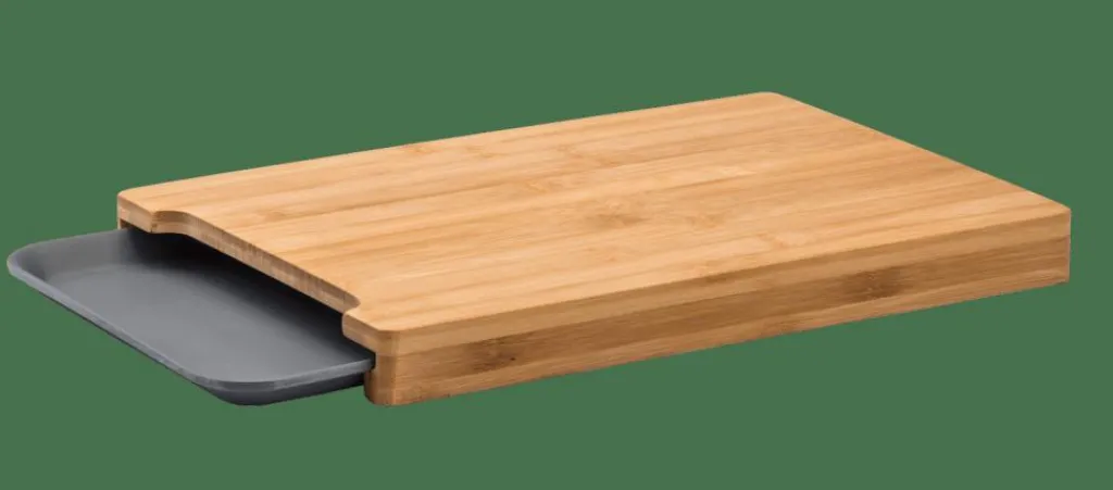 Planches À Découper^CASA BAMBOO Planche à Découper Avec Récipient Gris, Naturel