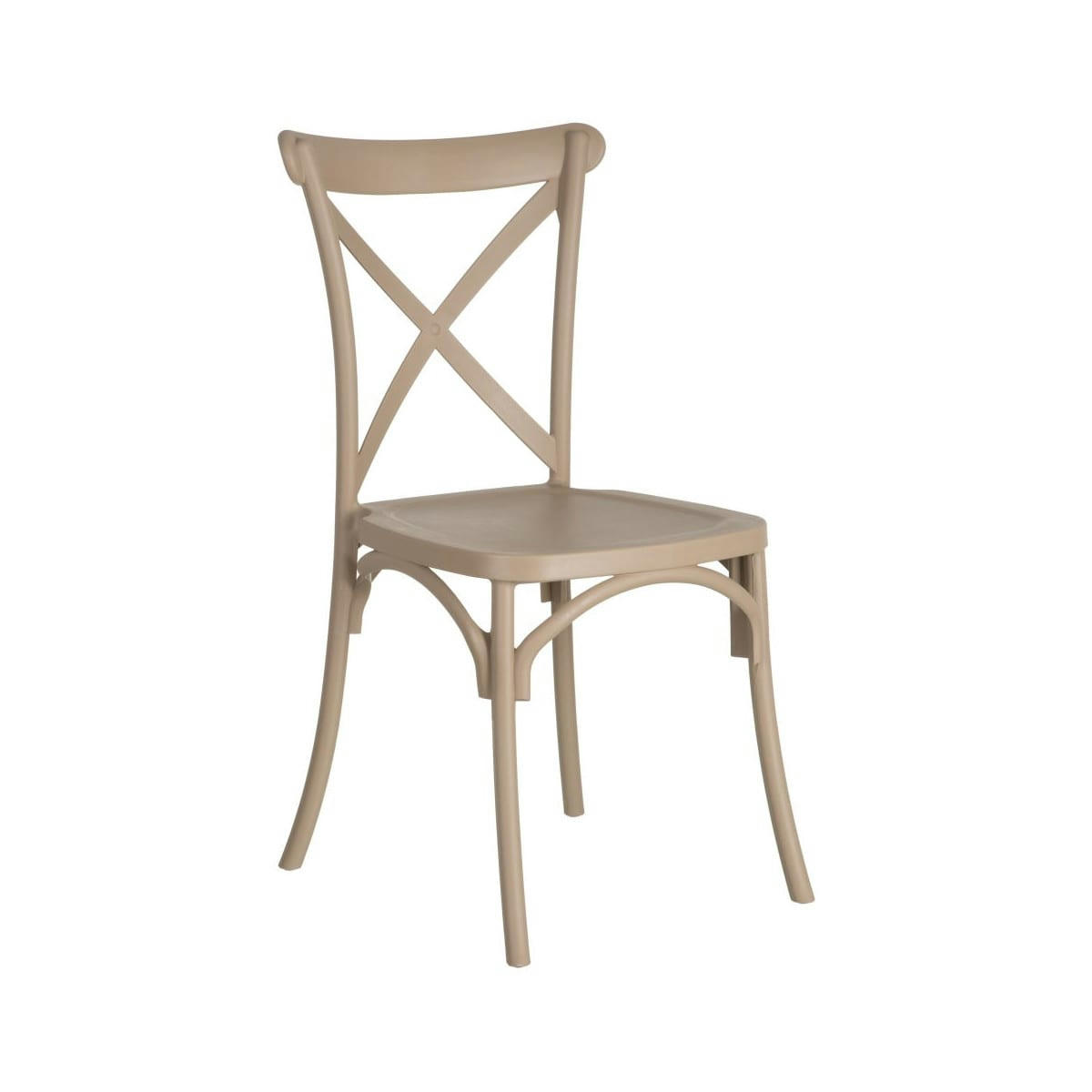 ESPRIT BISTROT - Chaise esprit bistrot en polypropylène beige