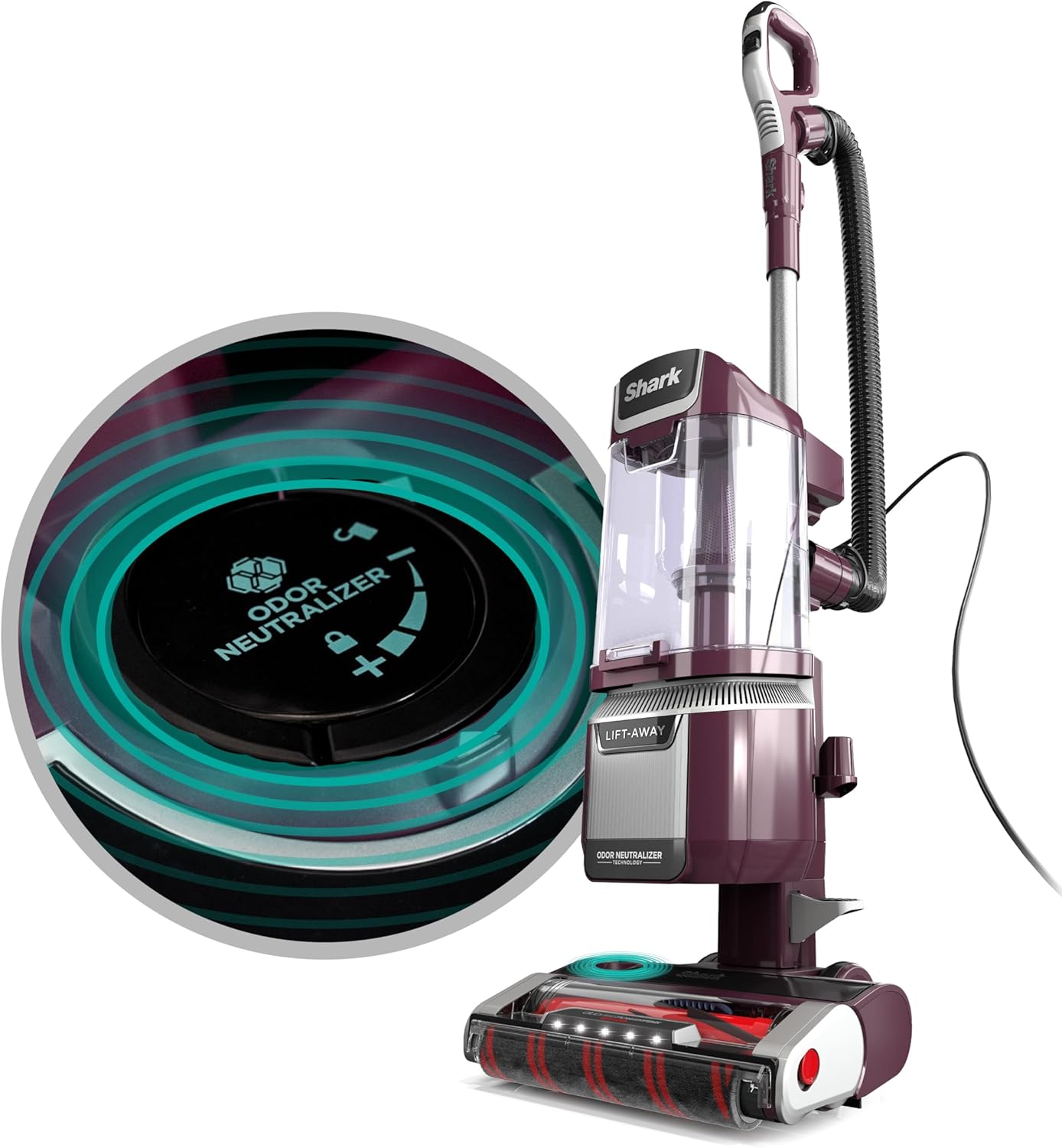 Shark LA702 Rotator Pet Lift-Away ADV Upright Vacuum with DuoClean PowerFins HairPro & Odor Neutralizer Technology, Wine Purple