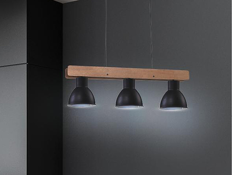Lampa wisząca Vario 3-punktowa metalowa czarna