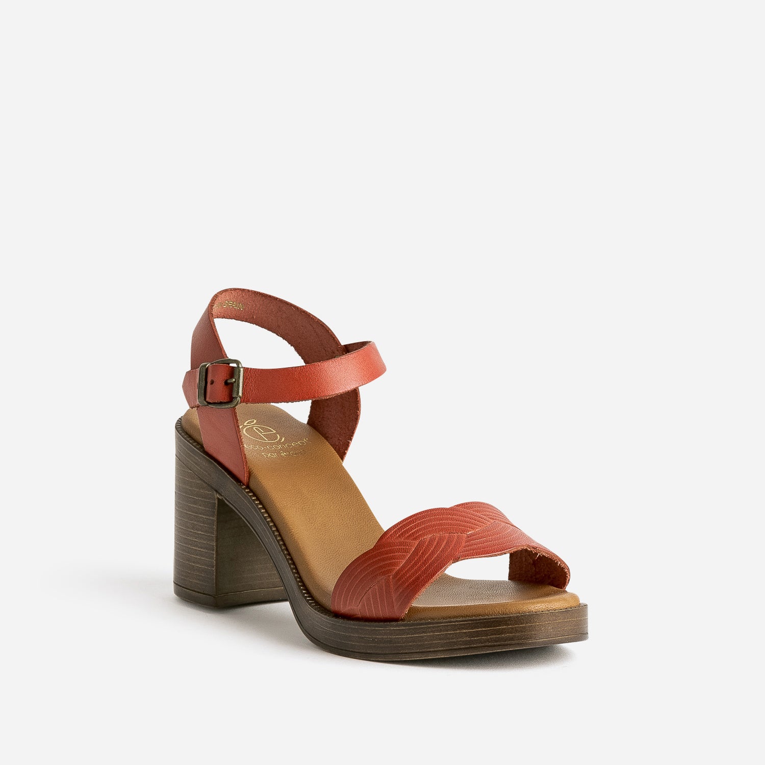 Sandale terracotta en cuir