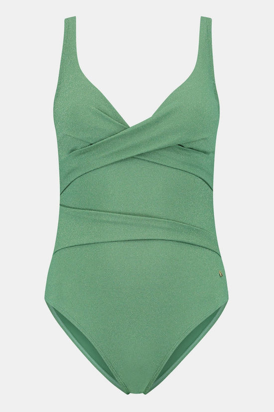 Beachlife 303A - Green Shimmer Padded Swimsuit Badpak Dames