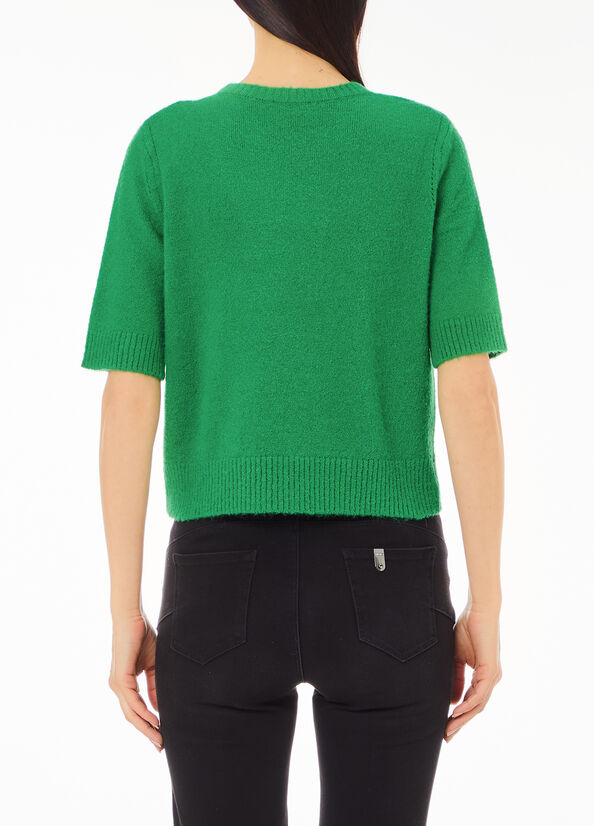 T-shirt in misto lana e alpaca