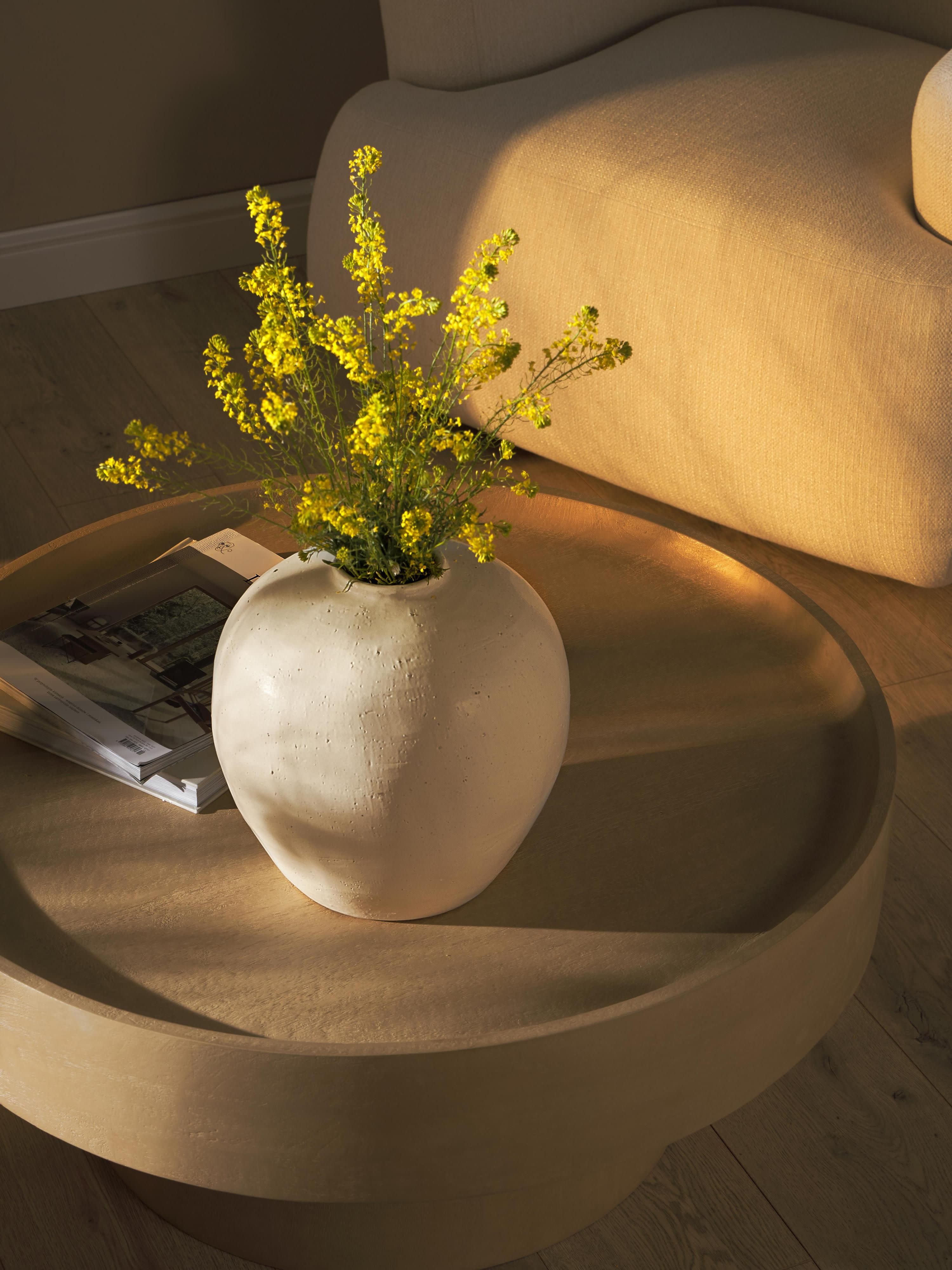 Vase Bruno aus Steingut, H 26 cm