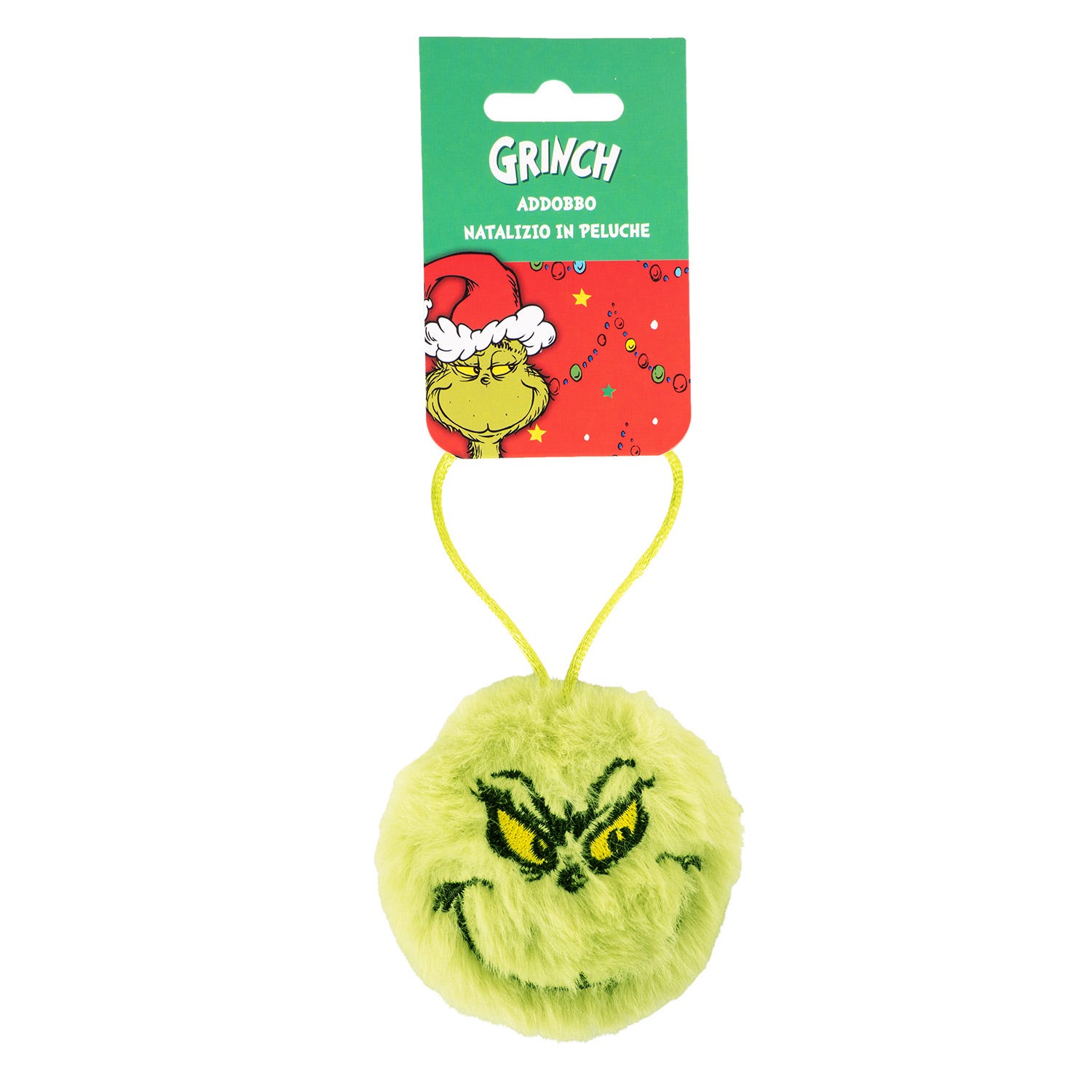 Pallina natalizia pompon Grinch assortita