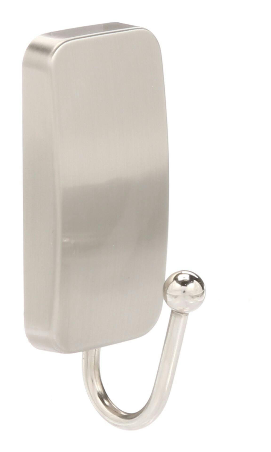 3M Command Small Bathroom Hook, Nickel Finish