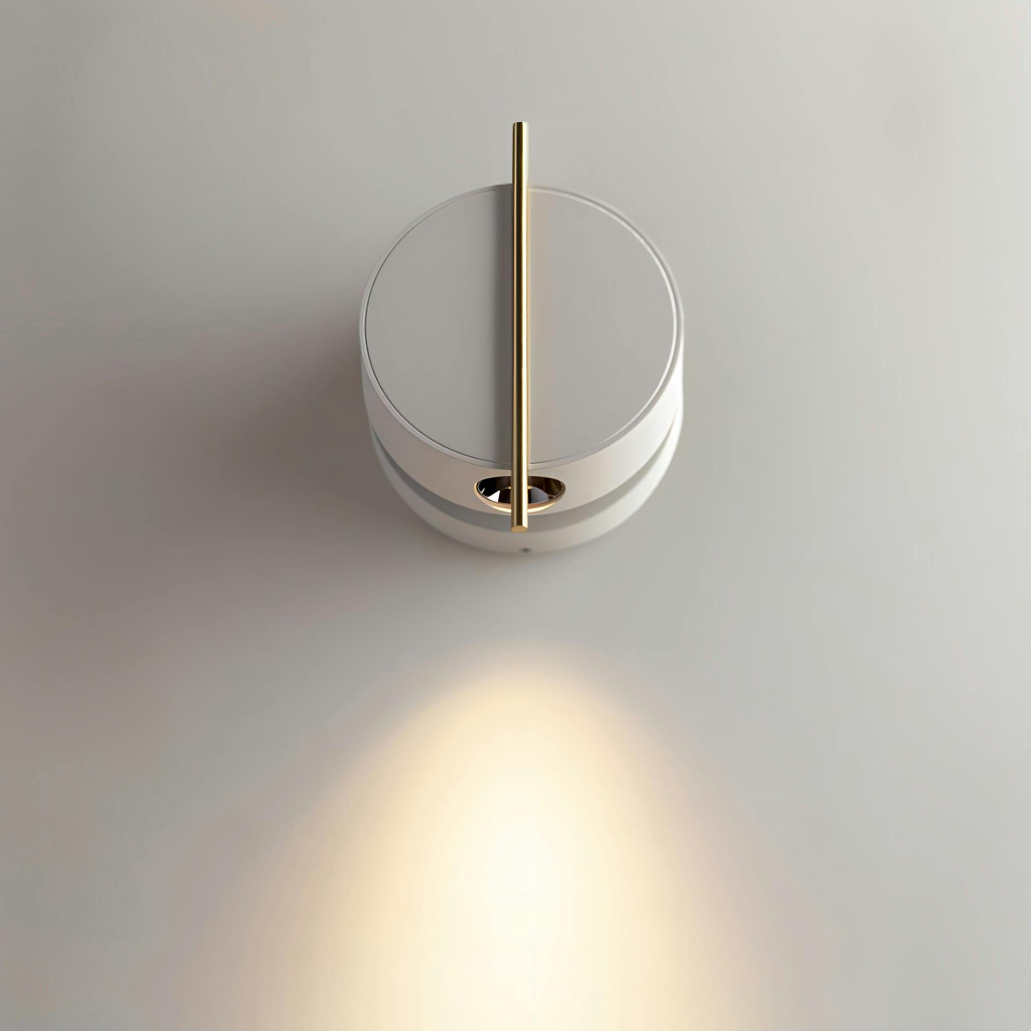 Applique murale design blanche & or – bloc rond orientable MESA