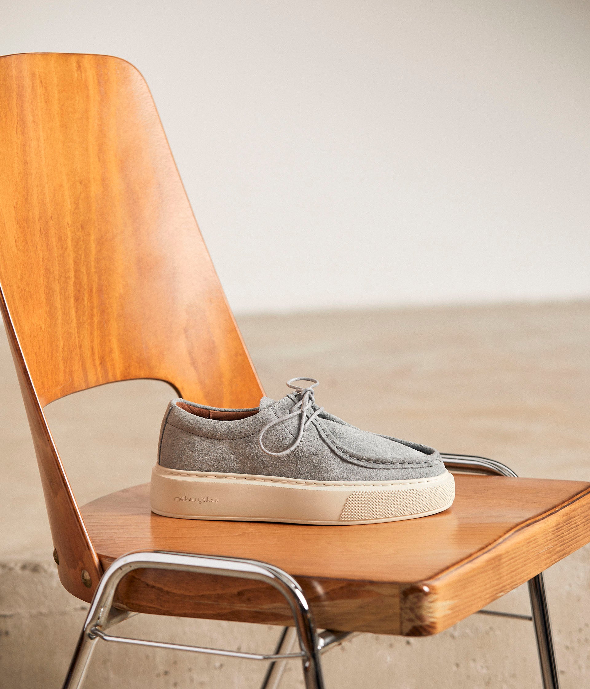 Baskets velours ciel Iva