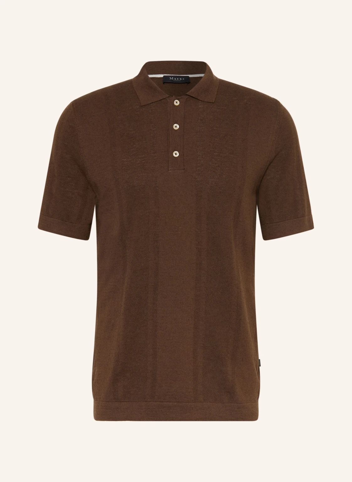 MAERZ MUENCHEN Strick-Poloshirt mit Leinen