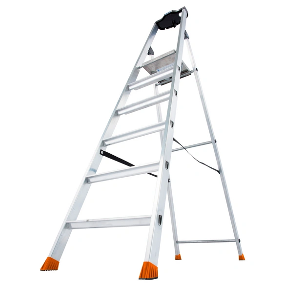 Stufen-Stehleiter »MONTO Solido«, 6 Sprossen, Aluminium