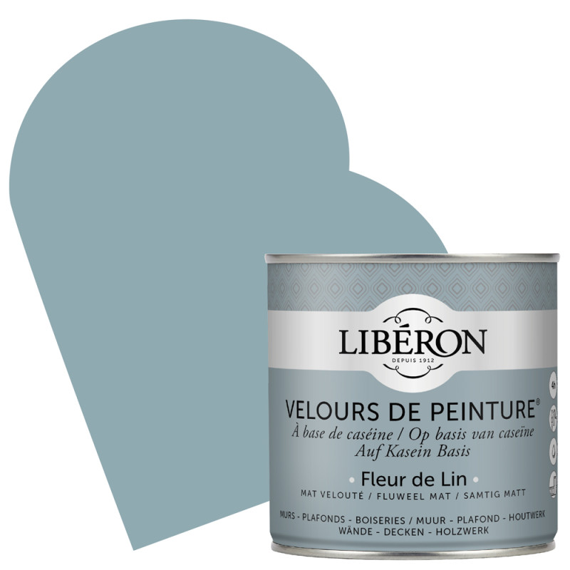 Peinture pour murs Velours de Peinture fleur de lin mat 0,5 L LIBERON