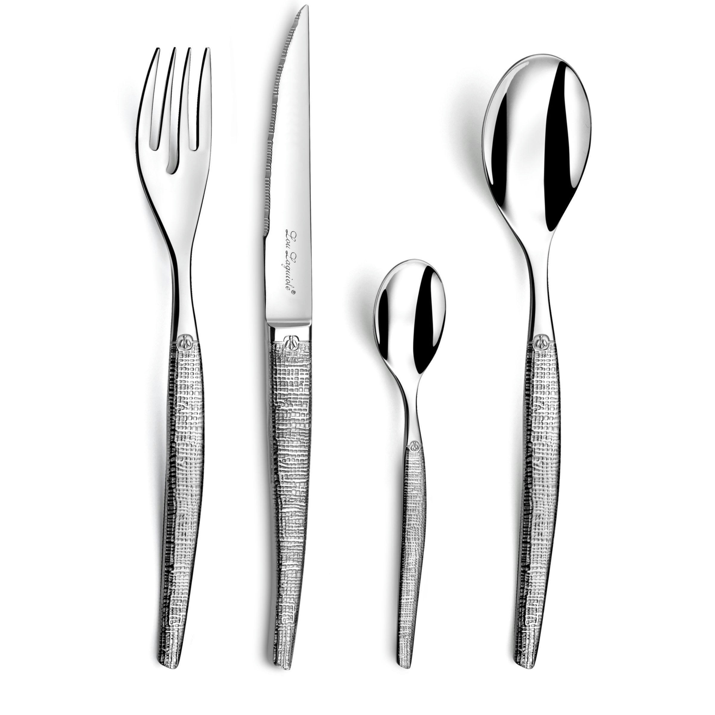 JET TEXTIL - JET TEXTIL - Ménagère 24 couverts steaks en Acier Inoxydable