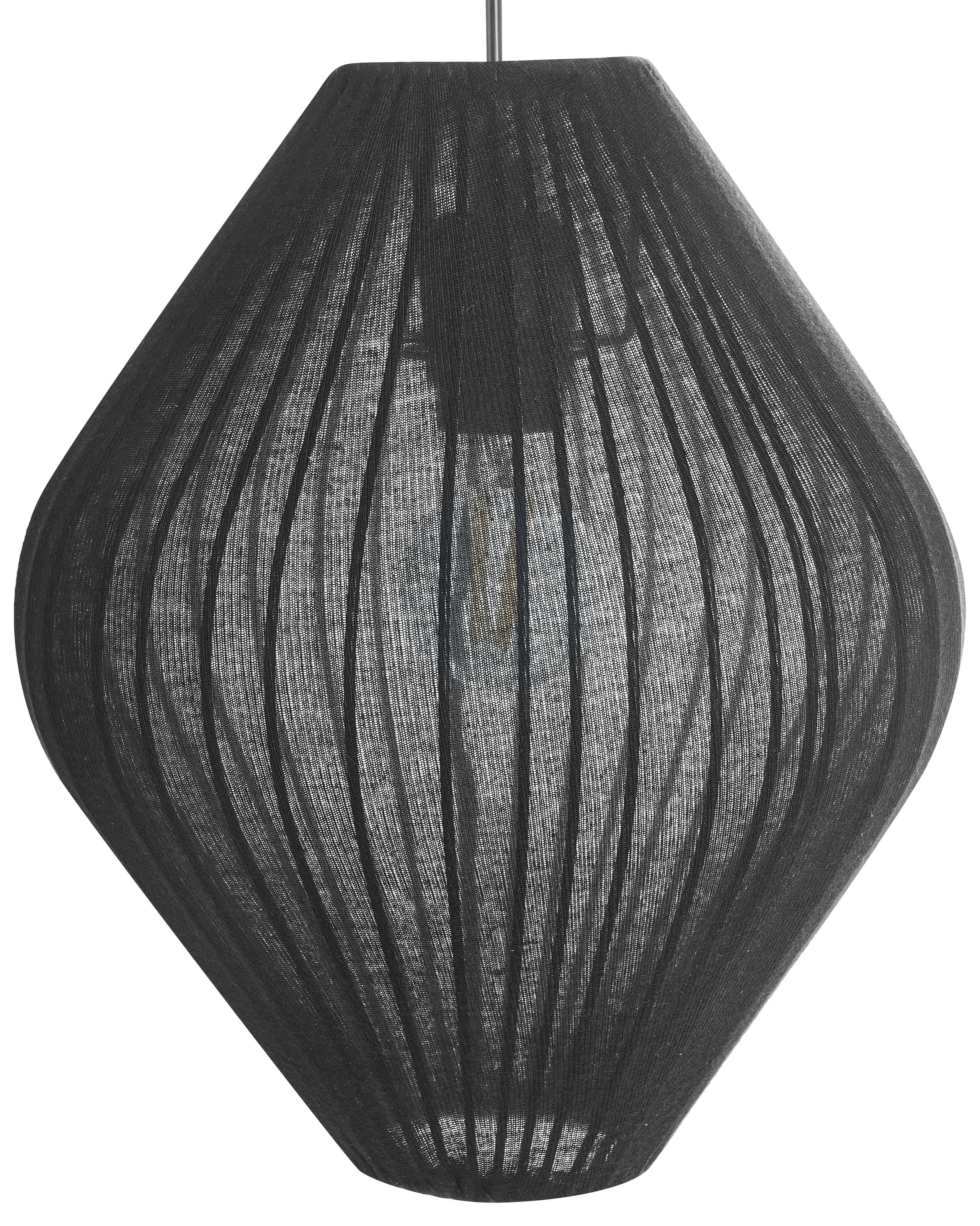 Lampa wisząca materiałowy klosz czarna