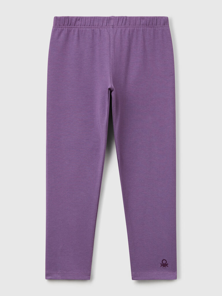 Stretch cotton leggings