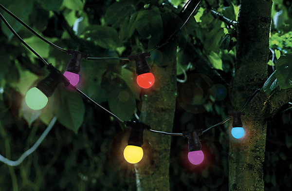 Guirlande extérieure 10 ampoules B22 multicolor 300 Lumens Pro 10m TIBELEC