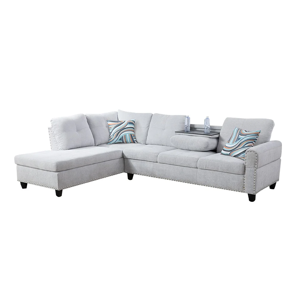 Star Home Living 2PC Sectional Sofa Set w/Drop Down Table