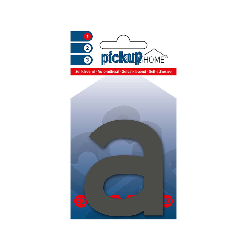 Lettre A adhésive Rio grise 10 cm PICKUP