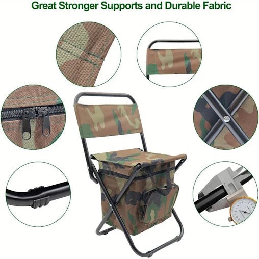 NNEOBA Foldable Camping Chair with Cooler Bag
