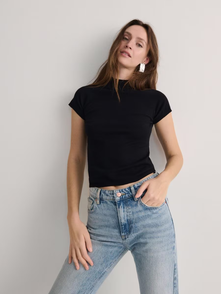 Mock Neck Blouse