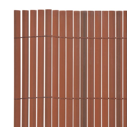 NNEVL Double-Sided Garden Fence PVC 90x300 cm Brown