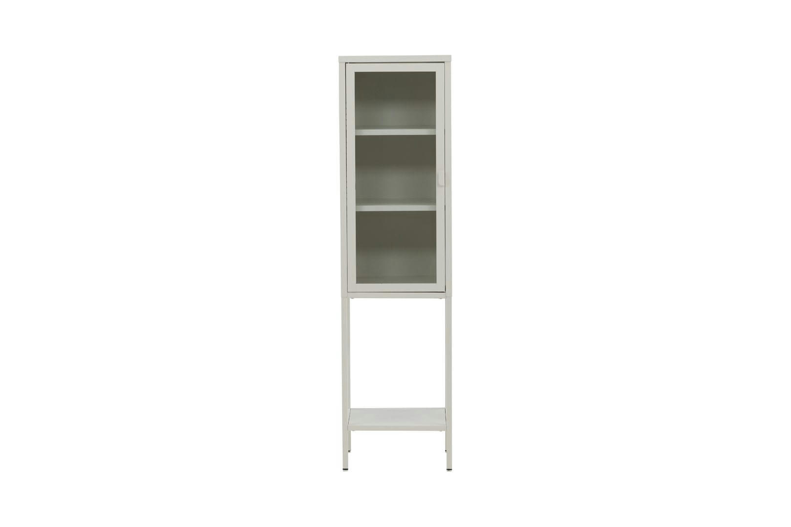 - Armoire vitrée avec étagère en acier misha blanc