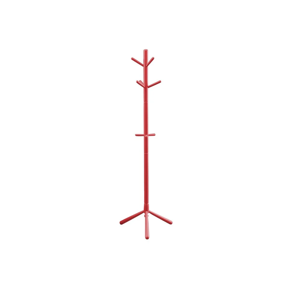 Red Wood 69-inch Coat Rack