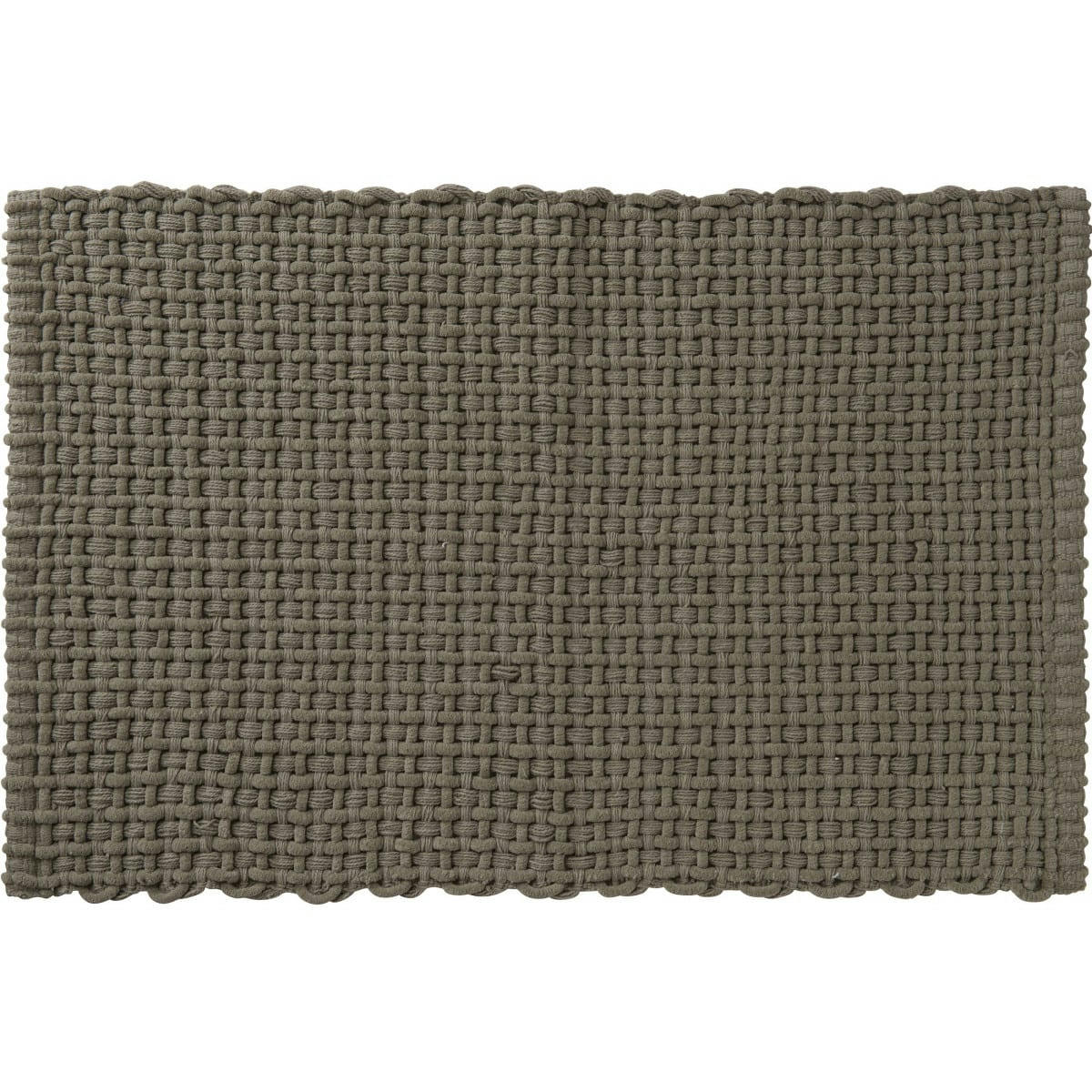 JUNGLE - Tapis de bain en polycoton uni kaki 50x80cm