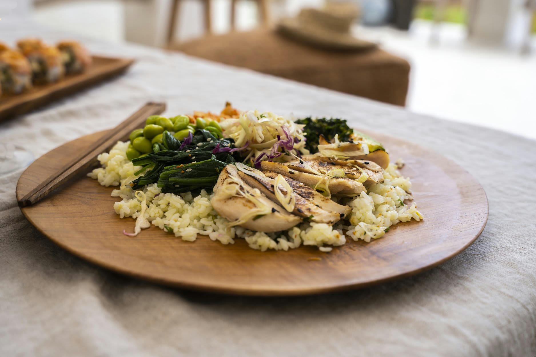 TEAK ROOT - Assiette en bois de teck naturel grande