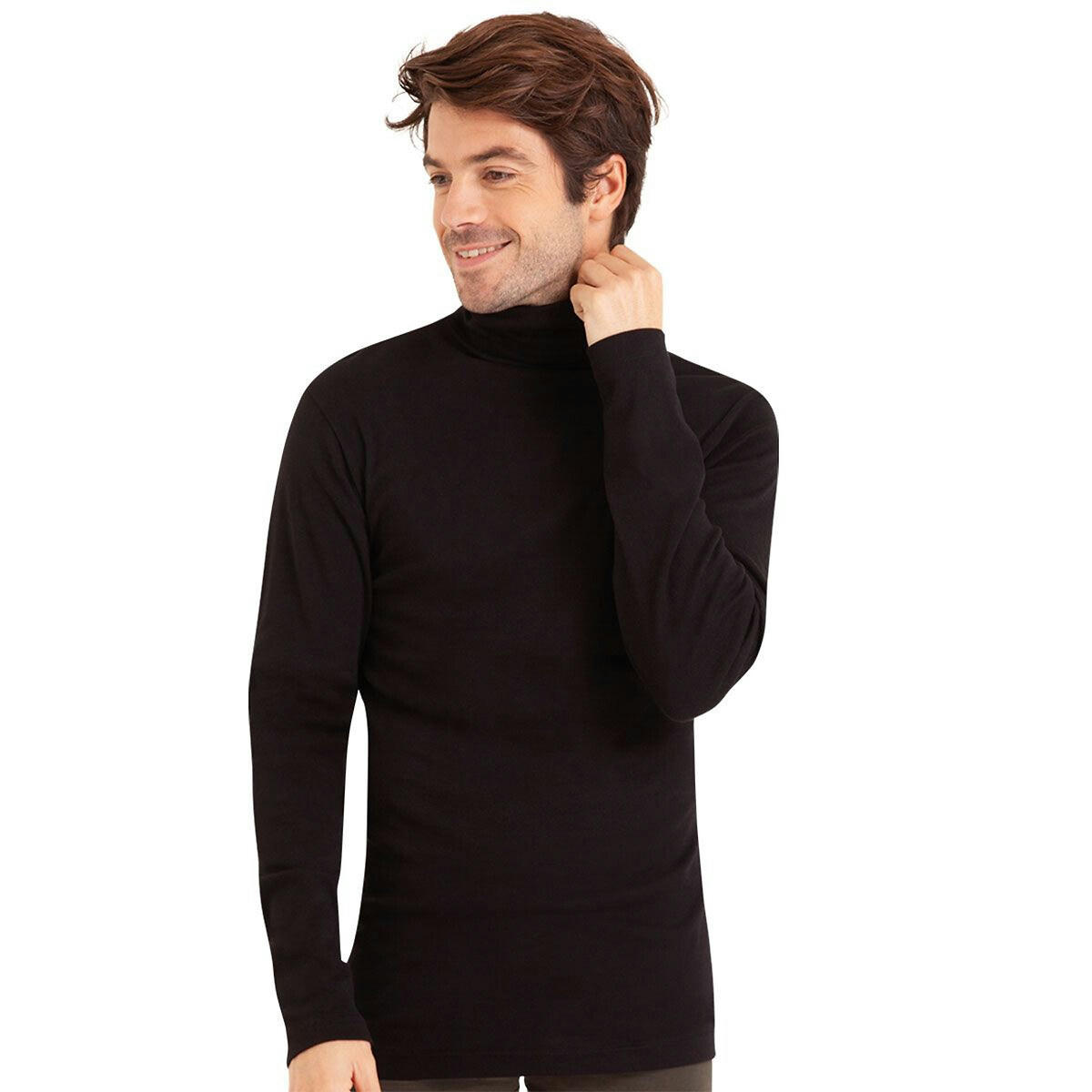 T-shirt manches longues col roulé