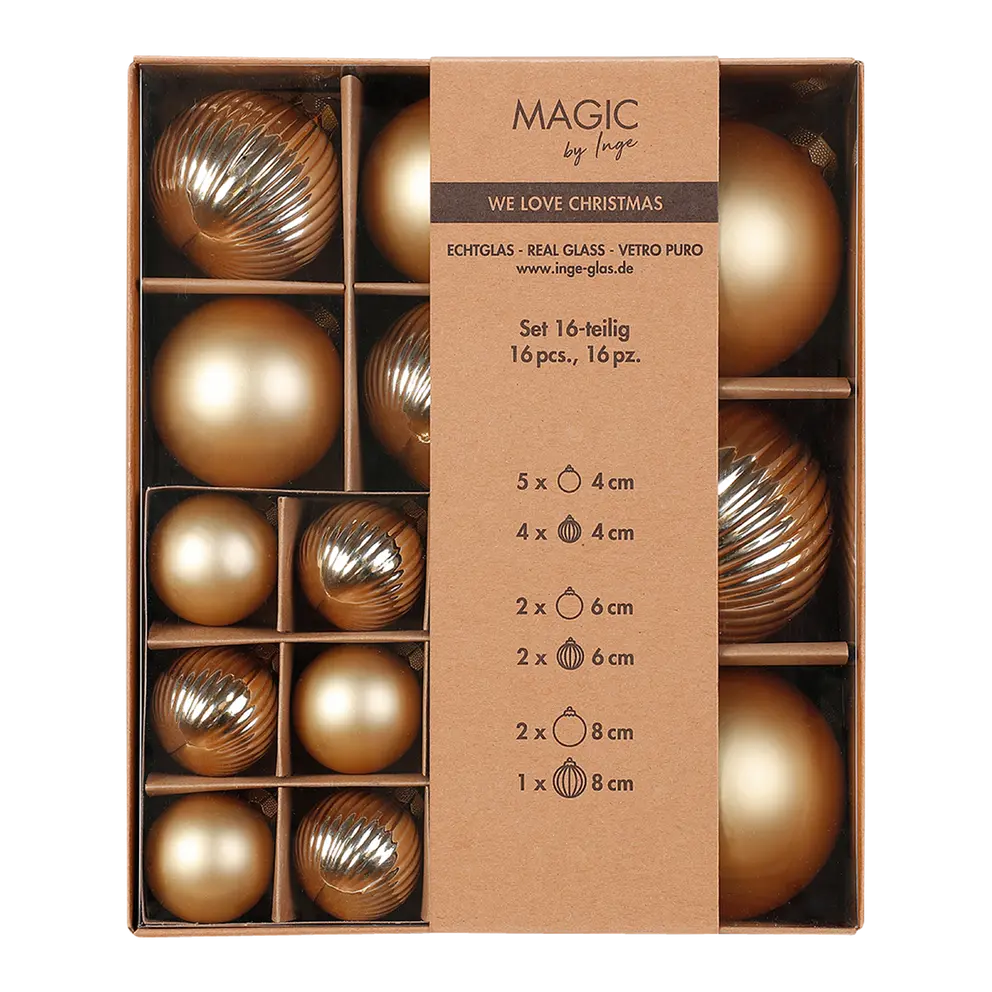 Weihnachtskugel-Set 16-teilig Magic