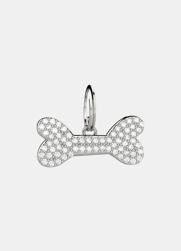 Medaglietta osso con strass