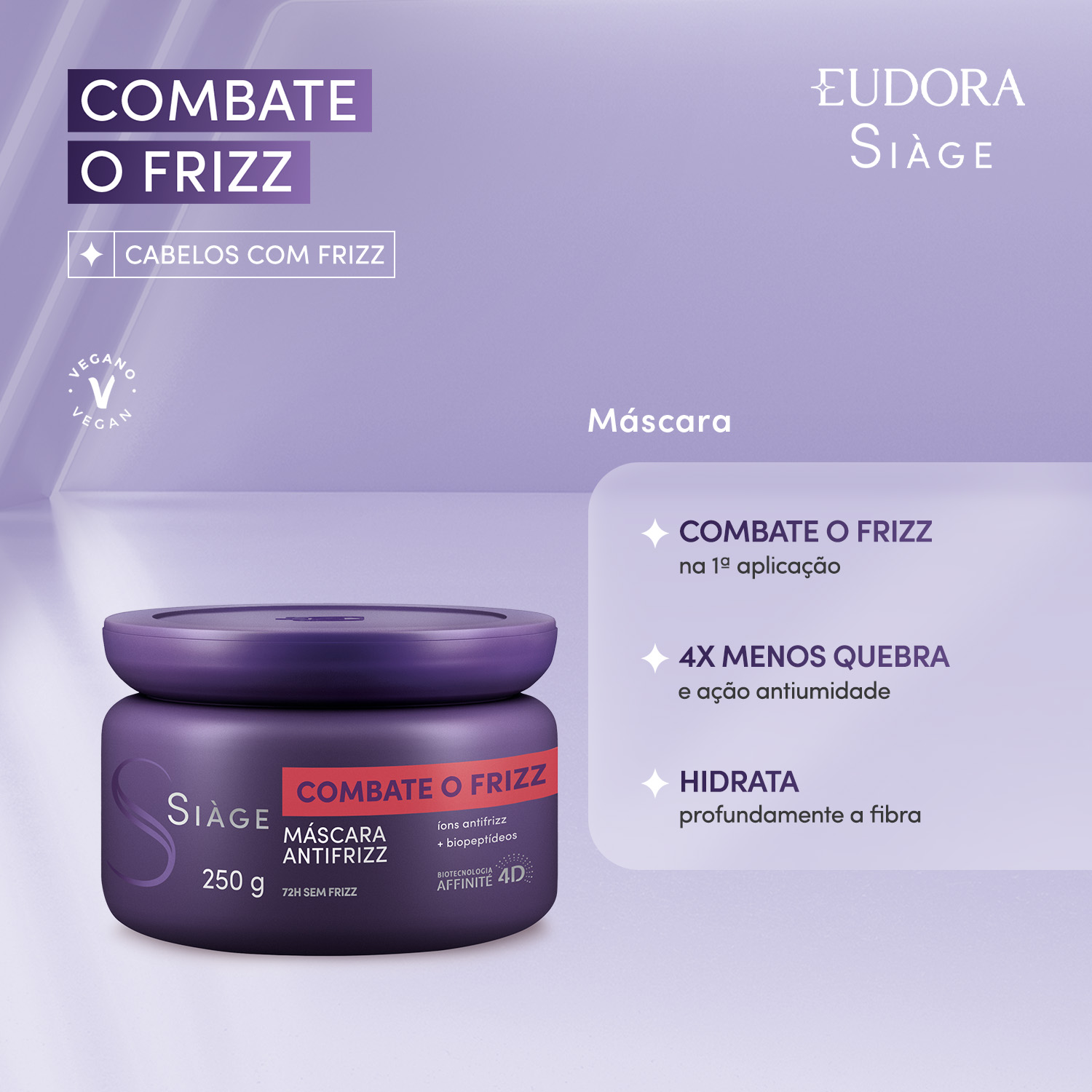Máscara Capilar Siàge Combate o Frizz 250g
