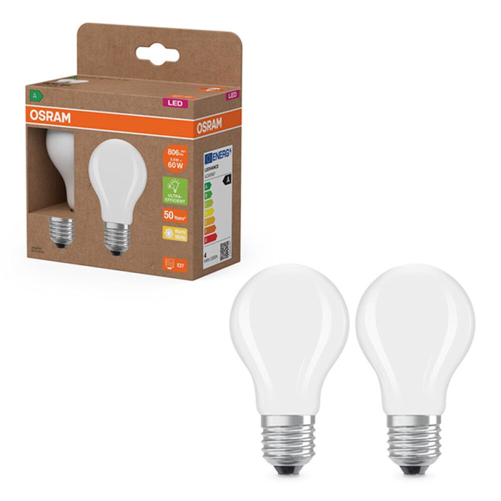 GLOBUSPÆRE LEDVANCE LED CLASSIC E27 3,8W FROSTET