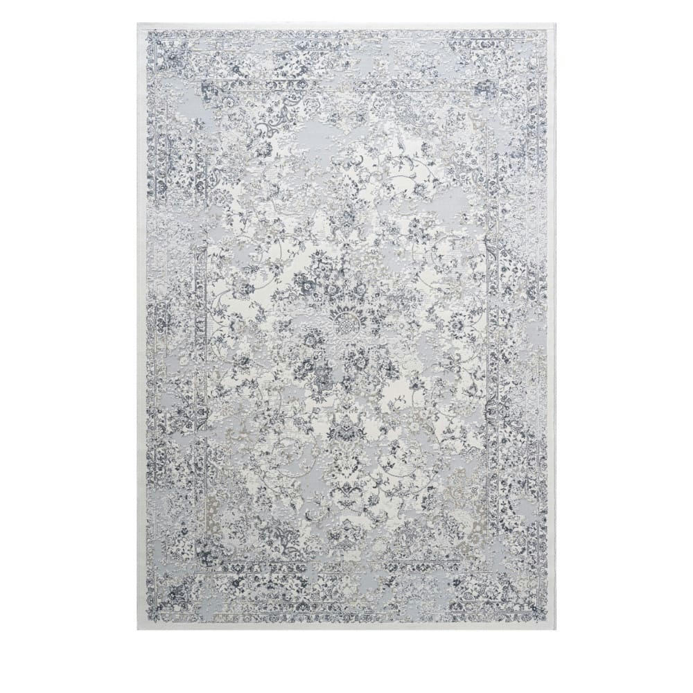 AUGUSTA - Tapis d'inspiration vintage gris 200x290 cm