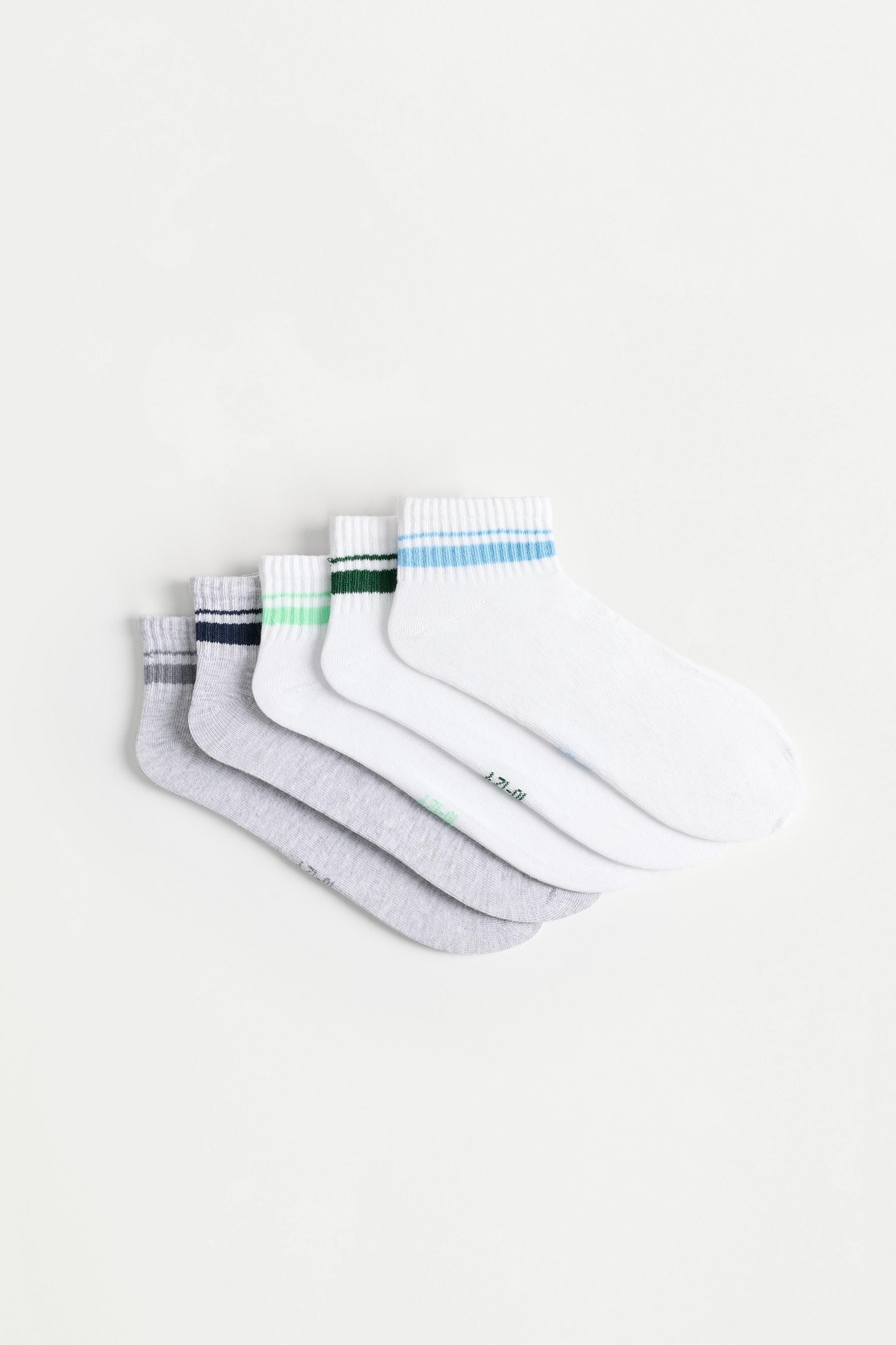 Calcetines raya canalé cortos (Pack 5)